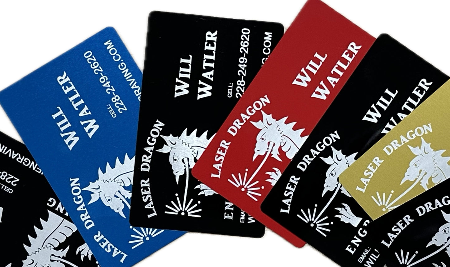 Custom Laser Engraved Metal Business Cards